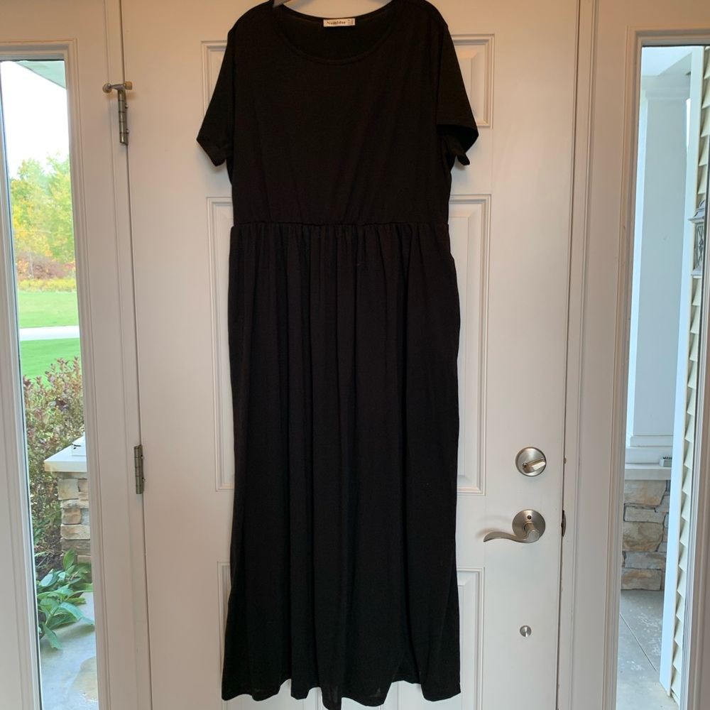 Plus Size Long Maxi Dress with Pockets